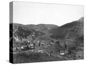 Deadwood from Livingston's Hill Photograph - Deadwood, SD-Lantern Press-Stretched Canvas