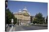 Deak Ferenc Square with the Former Anker Palace, Budapest, Hungary, Europe-Julian Pottage-Stretched Canvas