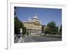 Deak Ferenc Square with the Former Anker Palace, Budapest, Hungary, Europe-Julian Pottage-Framed Photographic Print