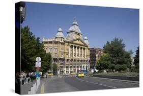 Deak Ferenc Square with the Former Anker Palace, Budapest, Hungary, Europe-Julian Pottage-Stretched Canvas