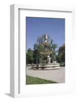 Deak Ferenc Ter Park with Centrepiece Fountain, Budapest, Hungary, Europe-Julian Pottage-Framed Photographic Print