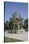 Deak Ferenc Ter Park with Centrepiece Fountain, Budapest, Hungary, Europe-Julian Pottage-Stretched Canvas