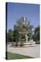 Deak Ferenc Ter Park with Centrepiece Fountain, Budapest, Hungary, Europe-Julian Pottage-Stretched Canvas