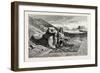 Dealer in Antiquities on the Road from Luxor to Karnak. Egypt, 1879-null-Framed Giclee Print