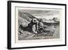 Dealer in Antiquities on the Road from Luxor to Karnak. Egypt, 1879-null-Framed Giclee Print