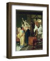 Dealer in Statues-Sir Lawrence Alma-Tadema-Framed Giclee Print