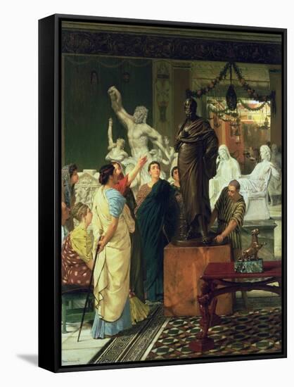 Dealer in Statues-Sir Lawrence Alma-Tadema-Framed Stretched Canvas