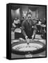 Dealer Roulette at National Casino-Francis Miller-Framed Stretched Canvas