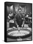 Dealer Roulette at National Casino-Francis Miller-Framed Stretched Canvas