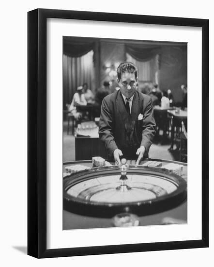 Dealer Roulette at National Casino-Francis Miller-Framed Photographic Print