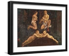 Dean and Twins, Detail from Sign of Gemini, Month of May-Francesco del Cossa-Framed Giclee Print