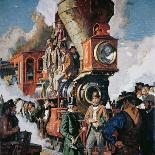 The Ceremony of the Golden Spike on 10th May, 1869-Dean Cornwell-Giclee Print