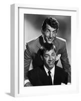 Dean Martin and Jerry Lewis, c. 1955 (b/w photo)-null-Framed Photo