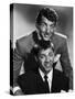 Dean Martin and Jerry Lewis, c. 1955 (b/w photo)-null-Stretched Canvas