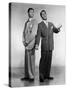 Dean Martin and Jerry Lewis, c. 1955 (b/w photo)-null-Stretched Canvas