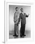 Dean Martin and Jerry Lewis, c. 1955 (b/w photo)-null-Framed Photo