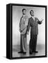 Dean Martin and Jerry Lewis, c. 1955 (b/w photo)-null-Framed Stretched Canvas