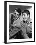 DEAN MARTIN AND JERRY LEWIS in the 50's, 1953: American comic team Dean Martin (L) and Jerry Lewis-null-Framed Photo