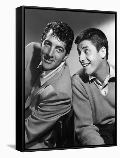 DEAN MARTIN AND JERRY LEWIS in the 50's, 1953: American comic team Dean Martin (L) and Jerry Lewis-null-Framed Stretched Canvas