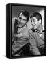 DEAN MARTIN AND JERRY LEWIS in the 50's, 1953: American comic team Dean Martin (L) and Jerry Lewis-null-Framed Stretched Canvas