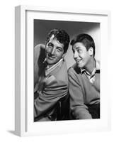 DEAN MARTIN AND JERRY LEWIS in the 50's, 1953: American comic team Dean Martin (L) and Jerry Lewis-null-Framed Photo