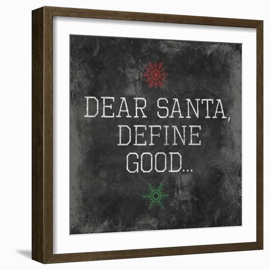 Dear Santa Good-Jace Grey-Framed Art Print