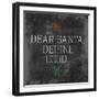 Dear Santa Good-Jace Grey-Framed Art Print