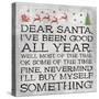 Dear Santa Nevermind Note-Jace Grey-Stretched Canvas