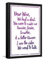 Dear Wine-null-Framed Poster