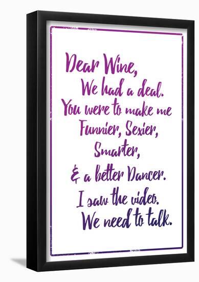 Dear Wine-null-Framed Poster