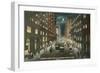 Dearborn Street at Night, Chicago, Illiniois-null-Framed Art Print