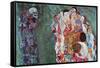 Death and Life-Gustav Klimt-Framed Stretched Canvas