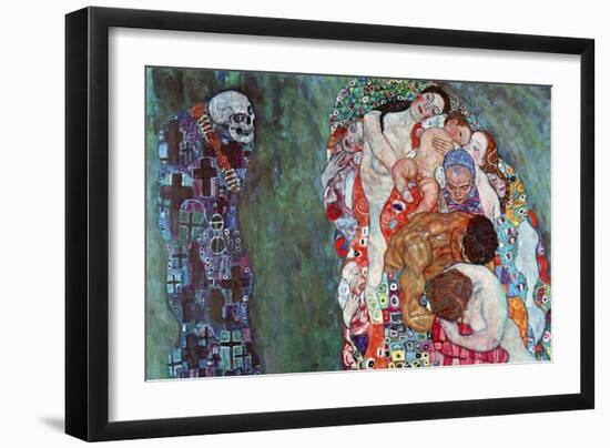 Death and Life-Gustav Klimt-Framed Art Print