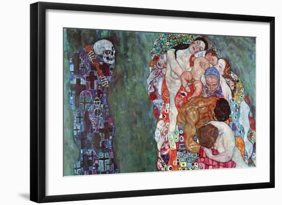 Death and Life-Gustav Klimt-Framed Art Print