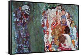 Death and Life-Gustav Klimt-Framed Stretched Canvas