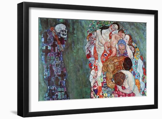 Death and Life-Gustav Klimt-Framed Art Print