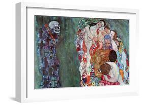 Death and Life-Gustav Klimt-Framed Premium Giclee Print