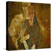 Death and Mann, Tod Und Mann or Selbstseher (II)-Egon Schiele-Stretched Canvas