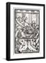 Death and the Devil Come for the Card Player, Engraved by Georg Scharffenberg, from 'Der Todten…-Hans Holbein the Younger-Framed Giclee Print