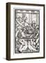 Death and the Devil Come for the Card Player, Engraved by Georg Scharffenberg, from 'Der Todten…-Hans Holbein the Younger-Framed Premium Giclee Print