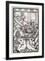 Death and the Devil Come for the Card Player, Engraved by Georg Scharffenberg, from 'Der Todten…-Hans Holbein the Younger-Framed Giclee Print