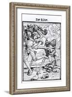 Death and the Knight from "The Dance of Death"-Hans Holbein the Younger-Framed Giclee Print