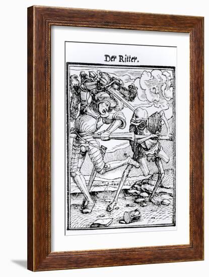 Death and the Knight from "The Dance of Death"-Hans Holbein the Younger-Framed Giclee Print