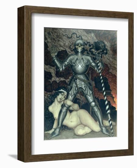 Death and the Maiden, 1910s-Nikolai Konstantinovich Kalmakov-Framed Giclee Print