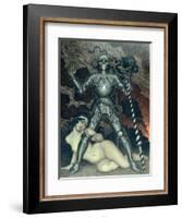 Death and the Maiden, 1910s-Nikolai Konstantinovich Kalmakov-Framed Giclee Print