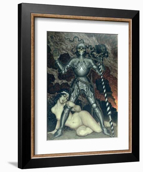 Death and the Maiden, 1910s-Nikolai Konstantinovich Kalmakov-Framed Giclee Print