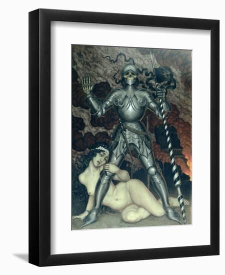 Death and the Maiden, 1910s-Nikolai Konstantinovich Kalmakov-Framed Giclee Print