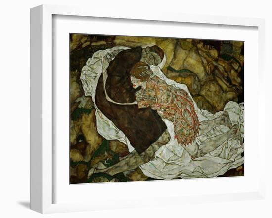 Death and the Maiden, 1915-Egon Schiele-Framed Giclee Print