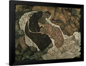 Death and the Maiden (Mann Und Madchen), 1915-Egon Schiele-Framed Giclee Print