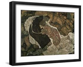 Death and the Maiden (Mann Und Madchen), 1915-Egon Schiele-Framed Giclee Print